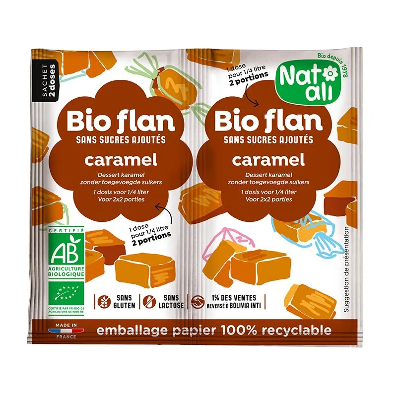 Budinca de caramel bio Nat-ali - 2 bucati x 5g