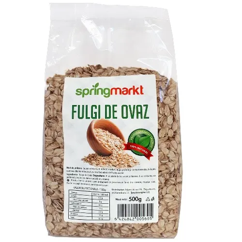 Fulgii de Ovaz 500g Springmarkt - Micul Dejun Sanatos