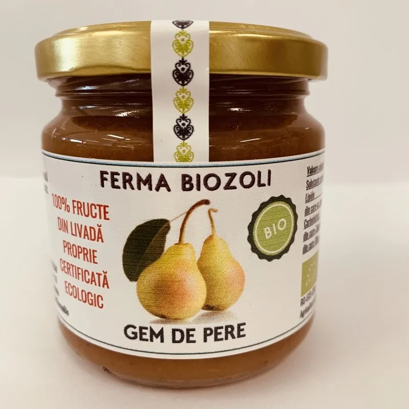 Gem de pere fara zahar bio 200g - Ferma Biozoli