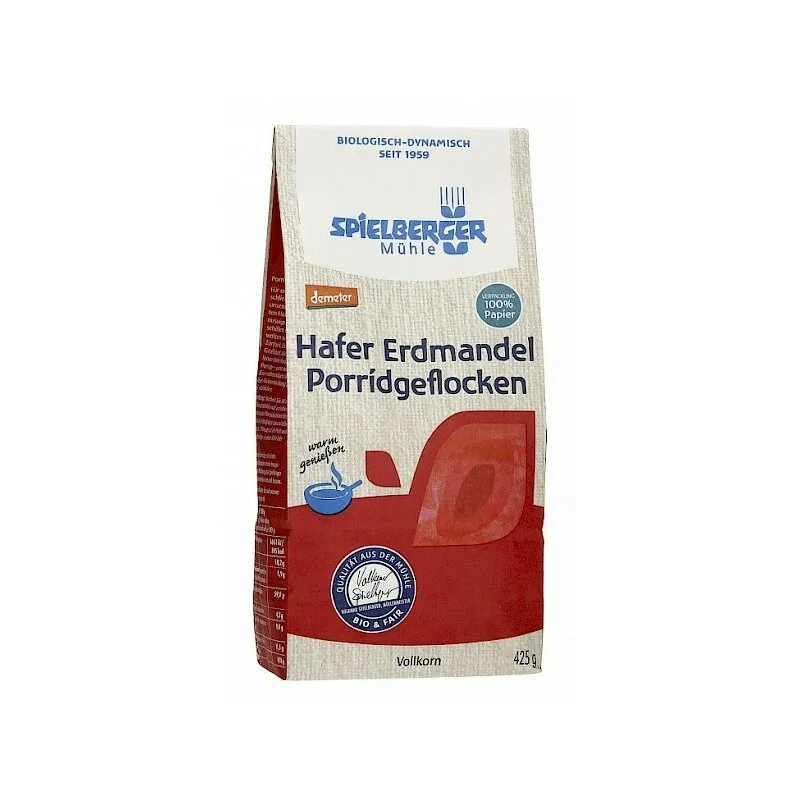 Porridge de ovaz cu alune tigrate bio 425g - Spielberger