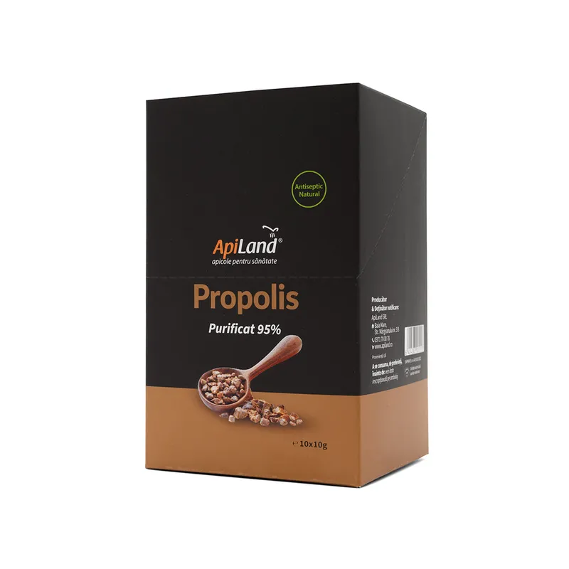 Propolis purificat 95% - 10 plicuri x 10g - Apiland